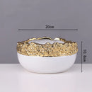 DecorBites™ Golden Edge Succulent Flower Pot Vase - Indoor Ceramic Planter Pot