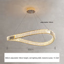 DecorBites™ Crystal LED Pendant Chandelier - Modern Irregular Steel Foyer Lighting