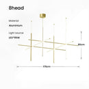 DecorBites™ LED Linear Ceiling Chandelier Italian Designer Luxury Dining Room Chandelier