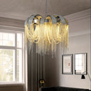DecorBites™ Aluminum Chain Arched Luxury Chandelier for Living Room Dining Room