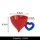 DecorBites™ Heart Ceramic Coffee Mug Tea Cup Set, Conical Dining Table Milk Juice Container