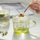 DecorBites™ Large-Capacity Glass Cup with Scale, Heat-Resistant, Cute Design - Perfect Gift