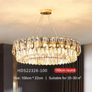 DecorBites™ Gold Crystal Chandelier: Luxury Lighting for Dining Living Bedroom Kitchen Island