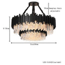 DecorBites™ Gold K9 Crystal Ceiling Chandelier, Dimmable Luxury Living Room Bedroom Lighting