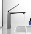 DecorBites™ Gold Basin Faucet, Gray Bathroom Mixer Tap, Single Handle Waterfall Faucet