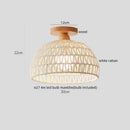 DecorBites™ Glass LED Ceiling Lamp Copper Walnut Modern Living Room Lighting Fixtures
