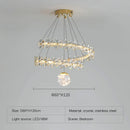 DecorBites™ Gold Crystal Spiral Chandelier LED Pendant Lights for Home Decoration