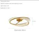DecorBites™ DNA Spiral Crystal Chandelier LED Ring Design for Luxury Living Room