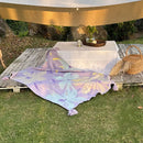 DecorBites™ Cozy Knit Blanket: Purple Multifunctional Sofa Cover for Living Room, Office, and Nap Time