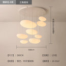 DecorBites™ LED Pebble Pendant Light: Stylish White Chandelier for Living Room, Bedroom, and Restaurant Décor.