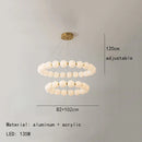 DecorBites™ Gold Acrylic LED Ceiling Chandelier for Living Room Bedroom Pendant Lighting