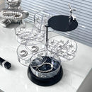 Rotating Jewelry Storage Box High-transparency Acrylic Multi-layered Partitioned Storage Rack Earring Ring Jewelry Box