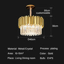 DecorBites™ Crystal Oval Ceiling Chandelier LED Lights Bedroom Living Room Lighting