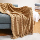 DecorBites™ Knitted Nordic Sofa Blanket - Soft Wool Blend Bed End Towel for Hotel Bedroom Decor