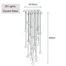 DecorBites™ Crystal Ball Chandelier: Long Adjustable Staircase Pendant Light perfect for Home & Restaurant
