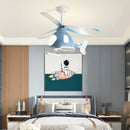 DecorBites™ Kids' Helicopter Ceiling Fan with LED Light Chandelier - Modern Aircraft Design