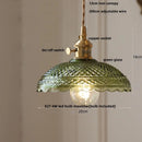 DecorBites™ Acrylic LED Pendant Light: Copper Walnut Wood Flower Hang Lamp