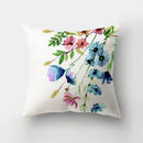 DecorBites™ Deer Animal Short Plush Pillowcase with Natural Leaves and Flowers