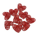 10pcs 5cm/6cm/7cm Rattan Wicker Hearts DIY Heart Wicker Natural Wicker Rattan Ball for Home Wedding Table Decoration