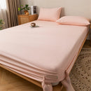 DecorBites™ Coarse Cloth Prue Cotton Queen Fitted Sheet Set with Pillowcases