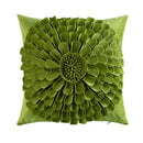 DecorBites™ Green Flower Car Sofa Cushion Pillowcase Home Decoration Square Pillow