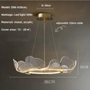 DecorBites™ Ginkgo Gold Acrylic LED Pendant Light - Modern Minimalism Chandelier