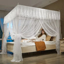 DecorBites™ Lace Palace Mosquito Net Tent for Queen/Double Bed with Stainless Steel Frame
