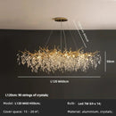 DecorBites™ Crystal Branch Chandelier LED Pendant Lamps Elegant Villa Living Room Gold Decor