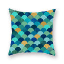 DecorBites™ Geometric Leaf Flower Pillowcase Teal Blue Sofa Car Home Decor Throw Cover