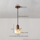 DecorBites™ Cream Marble LED Pendant Light: Modern Nordic Hanging Lamp for Living, Bedroom, Kitchen