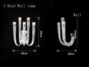 DecorBites™ Glass Chandelier LED Hanging Light for Living Room Bedroom Dining Room - 2024 Collection.