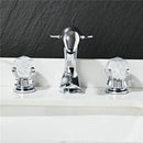 DecorBites™ Gold Basin Faucet: Brass Nickel Dolphin Bathroom Sink Faucet, 3 Hole Widespread