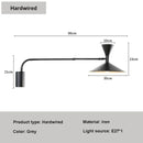 DecorBites™ Adjustable Long Arm Wall Lamp for Reading, Bedroom, LED Minimalist Swing Lighting