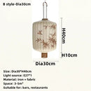 DecorBites™ Bamboo Lantern Pendant: Handmade Fabric Shade for Elegant Hotel and Restaurant Lighting