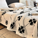DecorBites™ Double-Layer Jacquard Lamb Wool Blanket - Cozy Sofa Throw for Winter Home Comfort