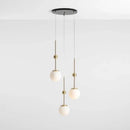 DecorBites™ Gold Glass Chandelier 3-Head Lamp Fixture for Living & Dining Room
