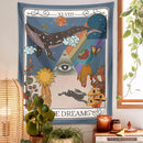 DecorBites™ Dream Tarot Tapestry: Mystical Witchy Decor for Tarot Lovers, Hippie Dorm Art