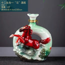 DecorBites™ Jingdezhen Ceramic Wine Bottle Sculpture Gift Chinese Zodiac 3kg