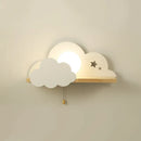 DecorBites™ Cloud Moon Wall Lamp with Pull Switch, Cartoon Style for Modern Home Decor