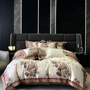 DecorBites™ 100S Egyptian Cotton Print Bedding Set for Queen King Ru Size