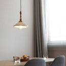 DecorBites™ Copper Ceramic LED Pendant Lamp with Wood Handle for Home Decor
