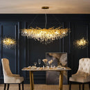 DecorBites™ Gold Crystal Tree Branch Chandelier for Dining Living Room Bedroom Decor