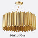 DecorBites™ Gold Stainless Steel Chandelier LED Project Lamp