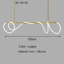 DecorBites™ Gold Black LED Chandelier Modern Minimalist Pendant for Home Decor Lighting