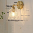 DecorBites™ Brass LED Wall Sconce with Pull Chain Switch, Nordic Design