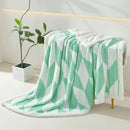 DecorBites™ Geometric Lamb Wool Blanket: Soft Multi-Purpose Sofa Cover for Autumn Winter