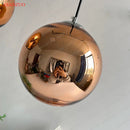DecorBites™ Glass Pendant Lights 15cm/20cm Round Ball Hanging Lamp in Golden/Copper/Silver Plating