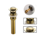DecorBites™ Gold Large Round Bathroom Pop-up Drain for Copper Washbasin Sink