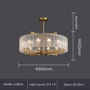 DecorBites™ Glass Restaurant Chandelier: Modern Luxury Led Lighting Fixture for Living Room Home Decor