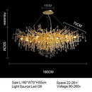 DecorBites™ Branch-shaped Golden Crystal Chandelier for Villa Bedroom and Living Room